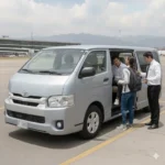Van en el aeropuerto